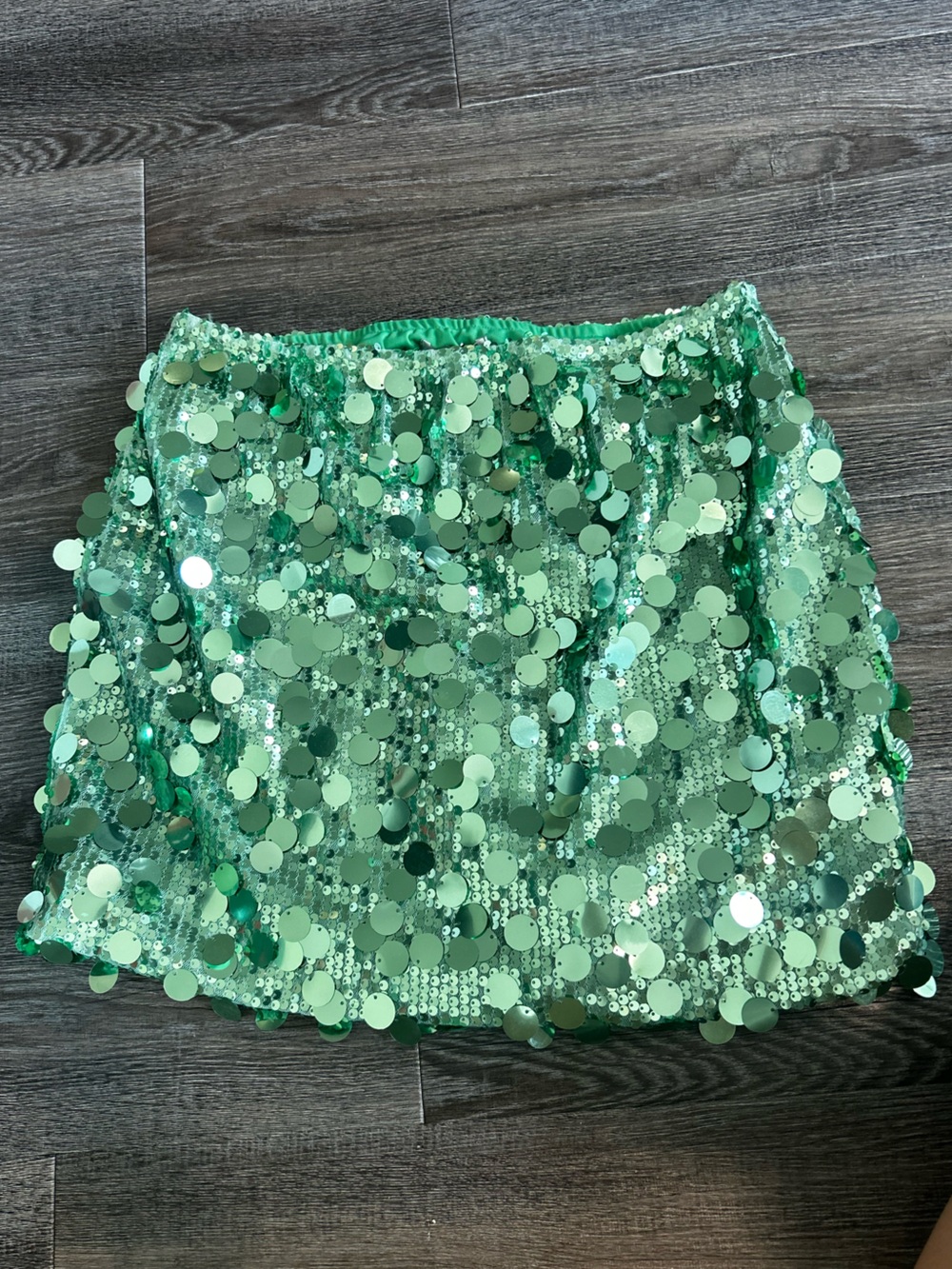 Green Sequin Mini Skirt - Party-Ready Sparkle